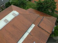 vorgefundene Dacheindeckung/Wasserführung